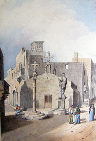 Akkwarell (301 x 202 mm) li juri l-knisja ta' San Pawl tal-Wied f'Birkirkara, bit-titlu Village of Bircarcara, Malta. Aktarx tpingiet fl-1845-1846. Din tinsab fil-kollezzjoni privata ta' Dr. Albert Ganado.